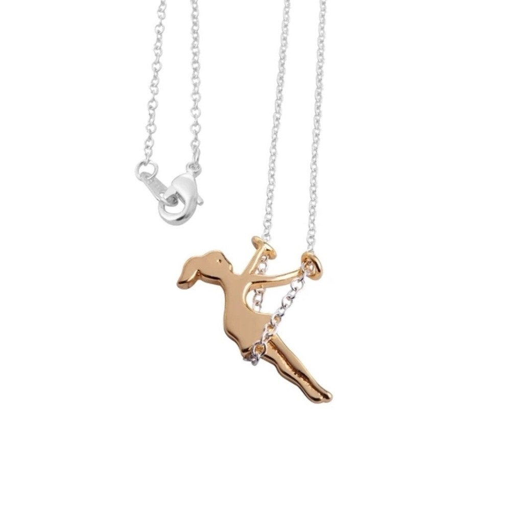 Sterling Swinging Girl Necklace